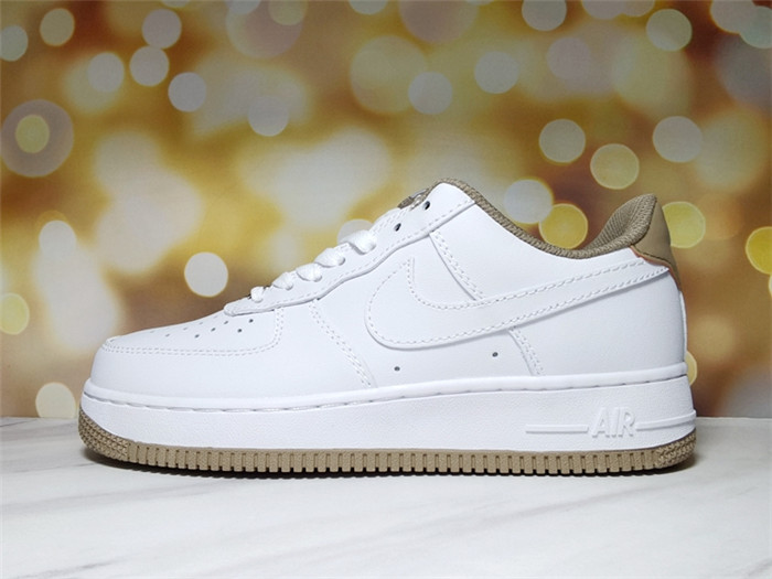 Men's Air Force 1 Low White/Brown Shoes 0262 Men's Air Force 1 Low White/Brown Shoes 0262